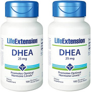 LIFE EXTENSION DHEA 25 MG TABLETS 100-COUNT X 2